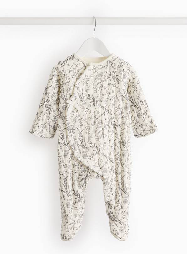 Mono Floral Wrap Quilted 2.5 Tog Sleepsuit 6-9 months